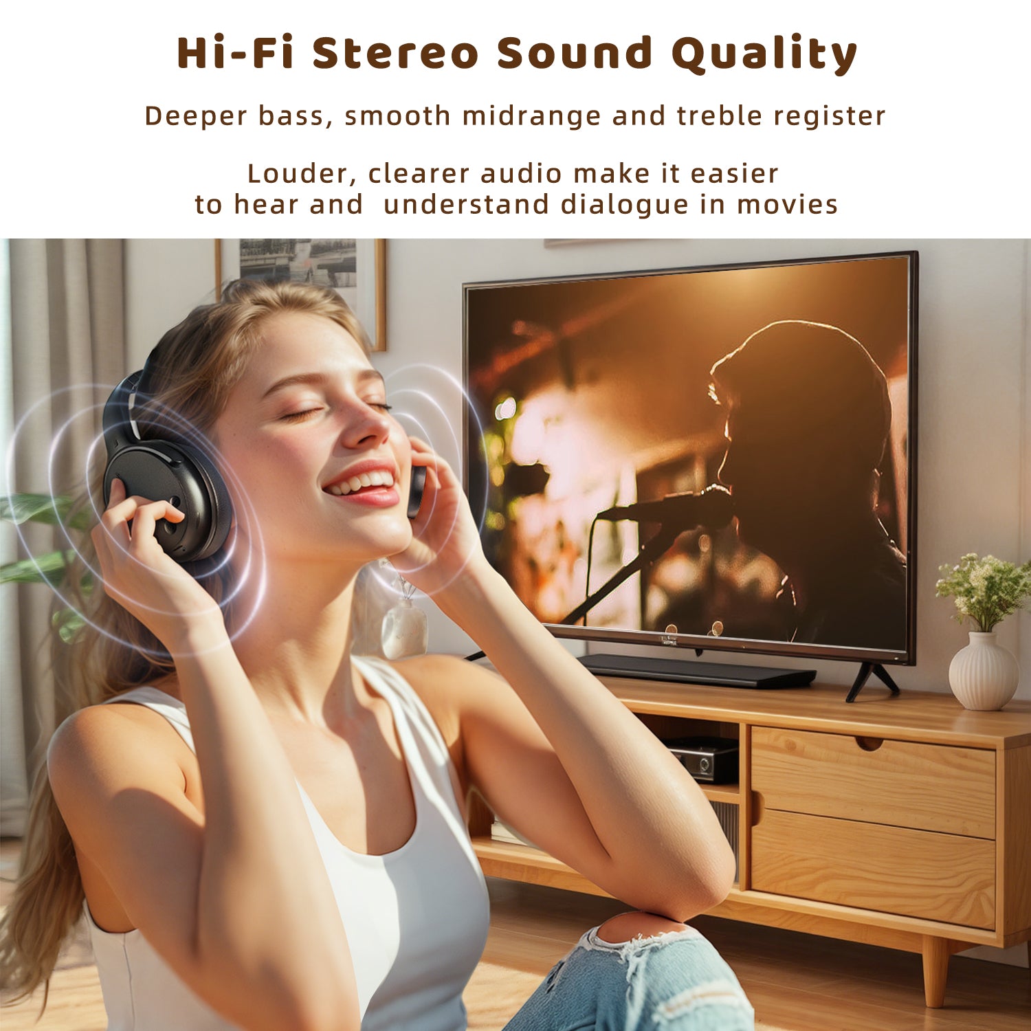 Holdsound BKM700 TV Headphones