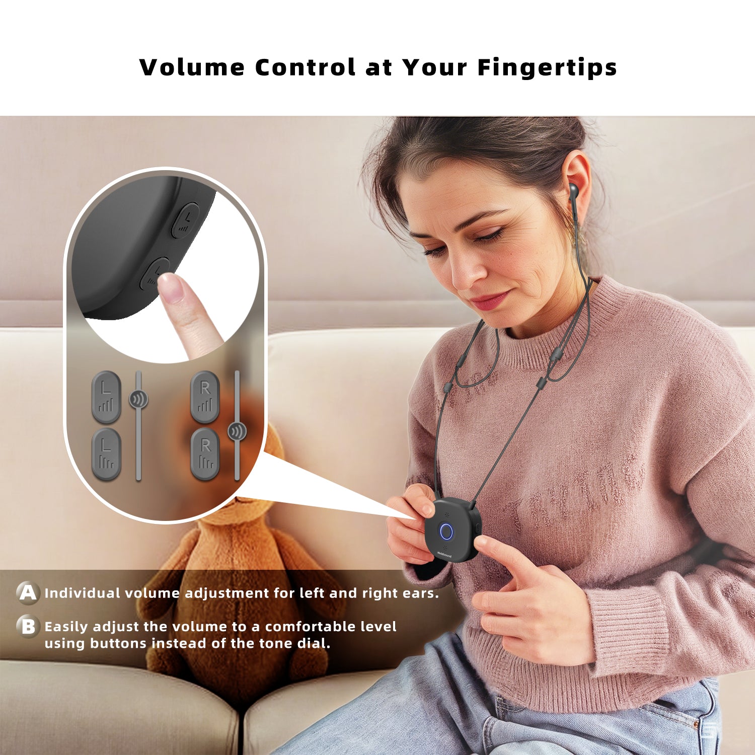 Holdsound HSD100 TV Headphones (Black)