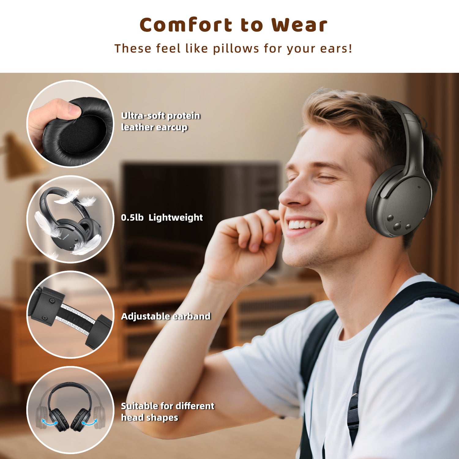 Holdsound BKM700 TV Headphones